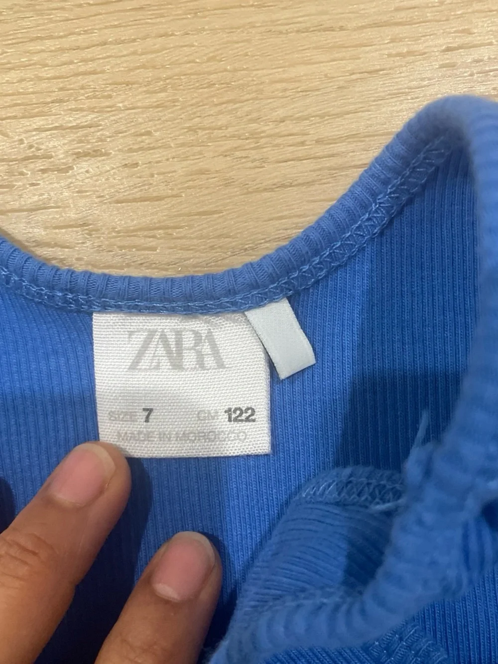Zara Bright Blue Ribbed Tank and Drawstring Shorts Set